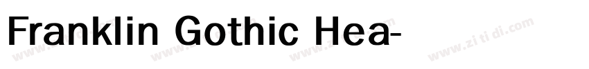 Franklin Gothic Hea字体转换